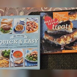 Company's Coming Most Loved Treats Cookbook And Quick Easy Recipies. 2 Cookbooks